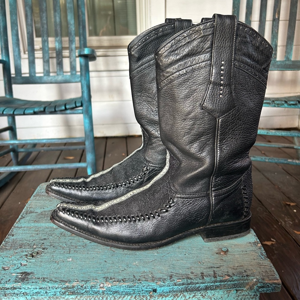 SOLD Los Altos Genuine Stingray Cowboy Western Leather Boots